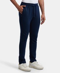 Super Combed Cotton Rich Fleece Trackpants with StayWarm Technology - Navy-2