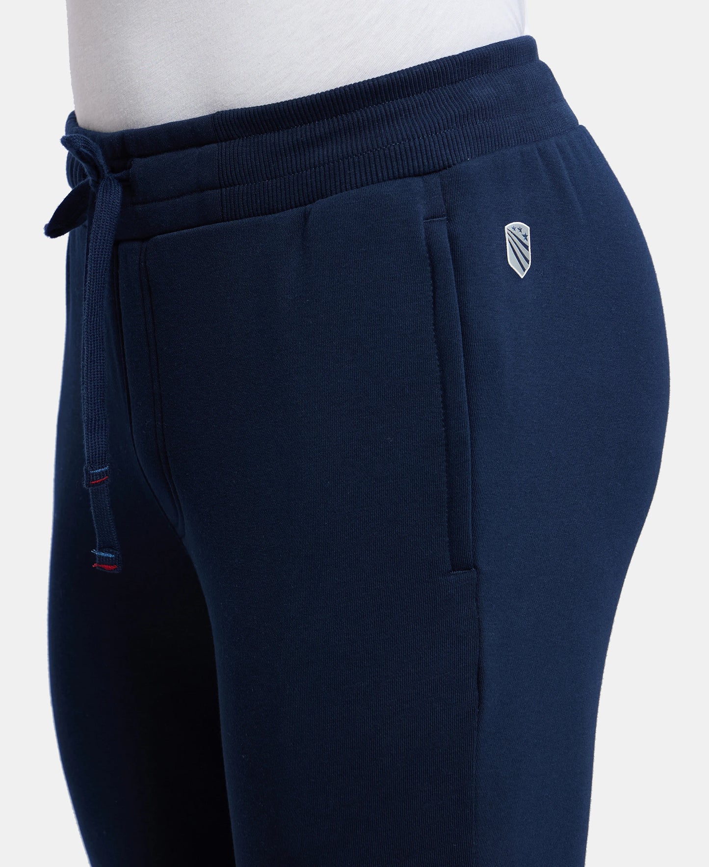 Super Combed Cotton Rich Fleece Trackpants with StayWarm Technology - Navy-7