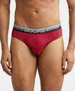 Super Combed Cotton Elastane Solid Brief with Ultrasoft Waistband - Red Pepper-1