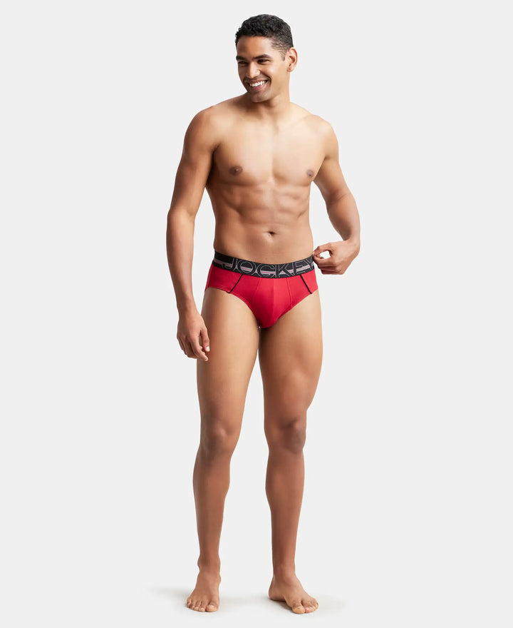 Super Combed Cotton Solid Brief with Ultrasoft Waistband - Chilli Pepper-4
