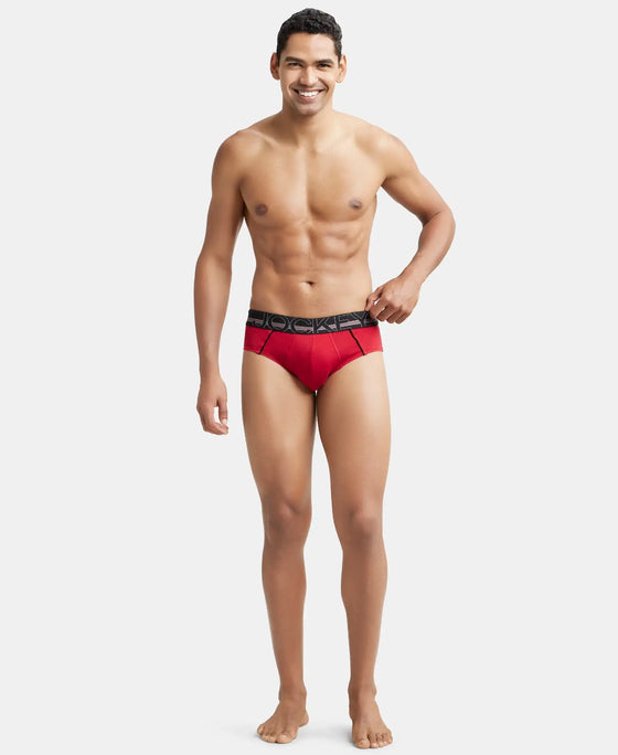 Super Combed Cotton Solid Brief with Ultrasoft Waistband - Chilli Pepper-5
