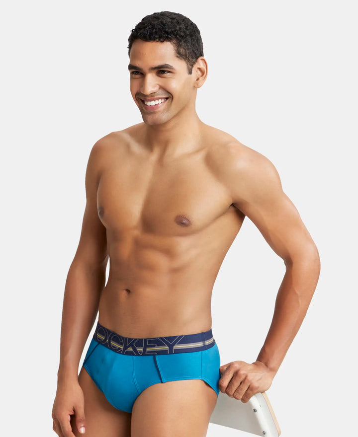 Super Combed Cotton Solid Brief with Ultrasoft Waistband - Celestial-6