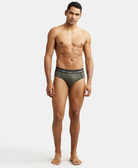 Super Combed Cotton Solid Brief with Ultrasoft Waistband - Deep Olive-5
