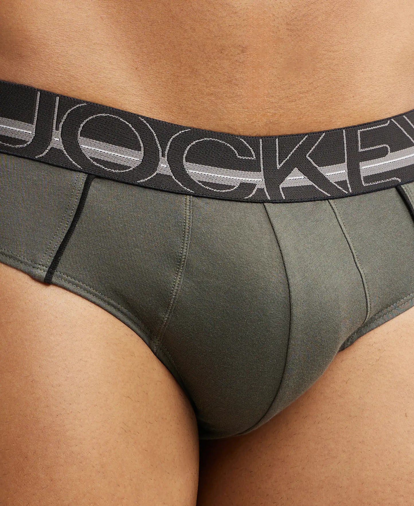 Super Combed Cotton Solid Brief with Ultrasoft Waistband - Deep Olive (Pack of 2)