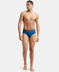 Super Combed Cotton Solid Brief with Ultrasoft Waistband - Poseidon-5
