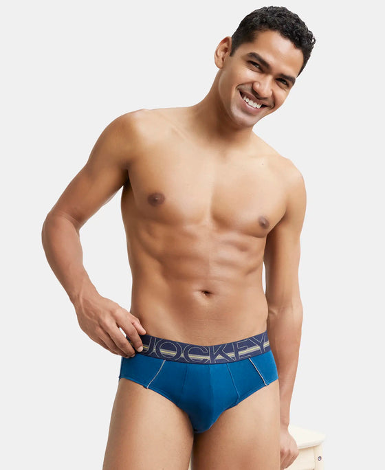 Super Combed Cotton Solid Brief with Ultrasoft Waistband - Poseidon-6