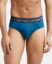 Super Combed Cotton Solid Brief with Ultrasoft Waistband - Seaport Teal-1