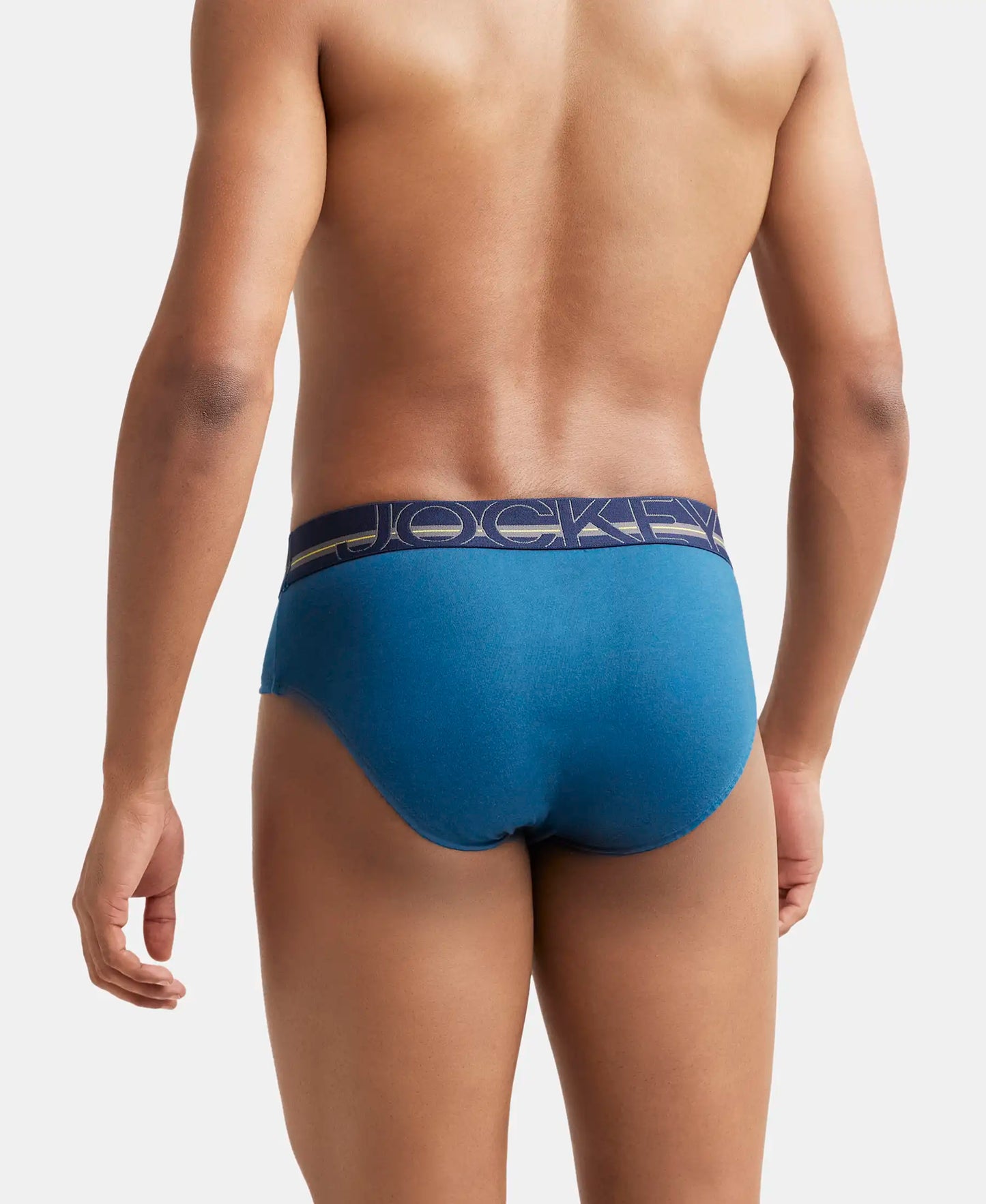 Super Combed Cotton Solid Brief with Ultrasoft Waistband - Seaport Teal-4