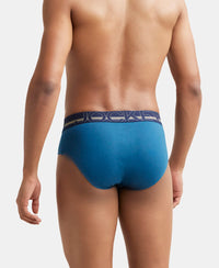 Super Combed Cotton Solid Brief with Ultrasoft Waistband - Seaport Teal-4