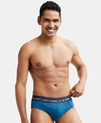 Super Combed Cotton Solid Brief with Ultrasoft Waistband - Seaport Teal-6