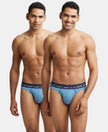 Super Combed Cotton Rib Solid Brief with Ultrasoft Waistband - Aegean Blue-1