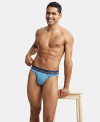 Super Combed Cotton Rib Solid Brief with Ultrasoft Waistband - Aegean Blue-7