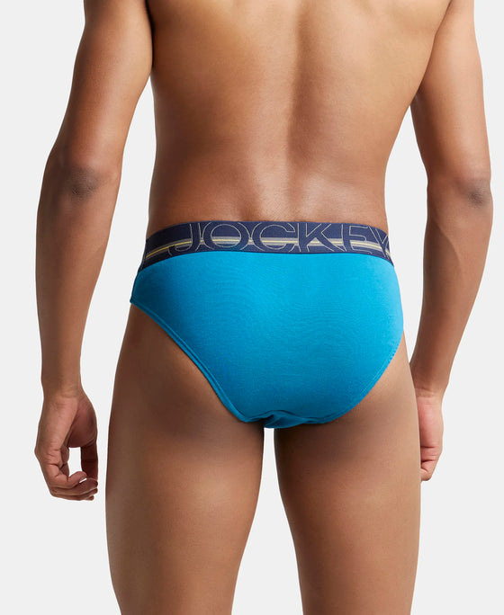 Super Combed Cotton Rib Solid Brief with Ultrasoft Waistband - Celestial-4