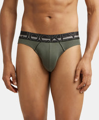 Super Combed Cotton Rib Solid Brief with Ultrasoft Waistband - Deep Olive-2