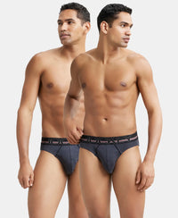 Super Combed Cotton Rib Solid Brief with Ultrasoft Waistband - Graphite-1