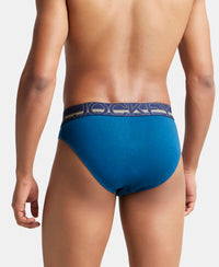 Super Combed Cotton Rib Solid Brief with Ultrasoft Waistband - Poseidon-3