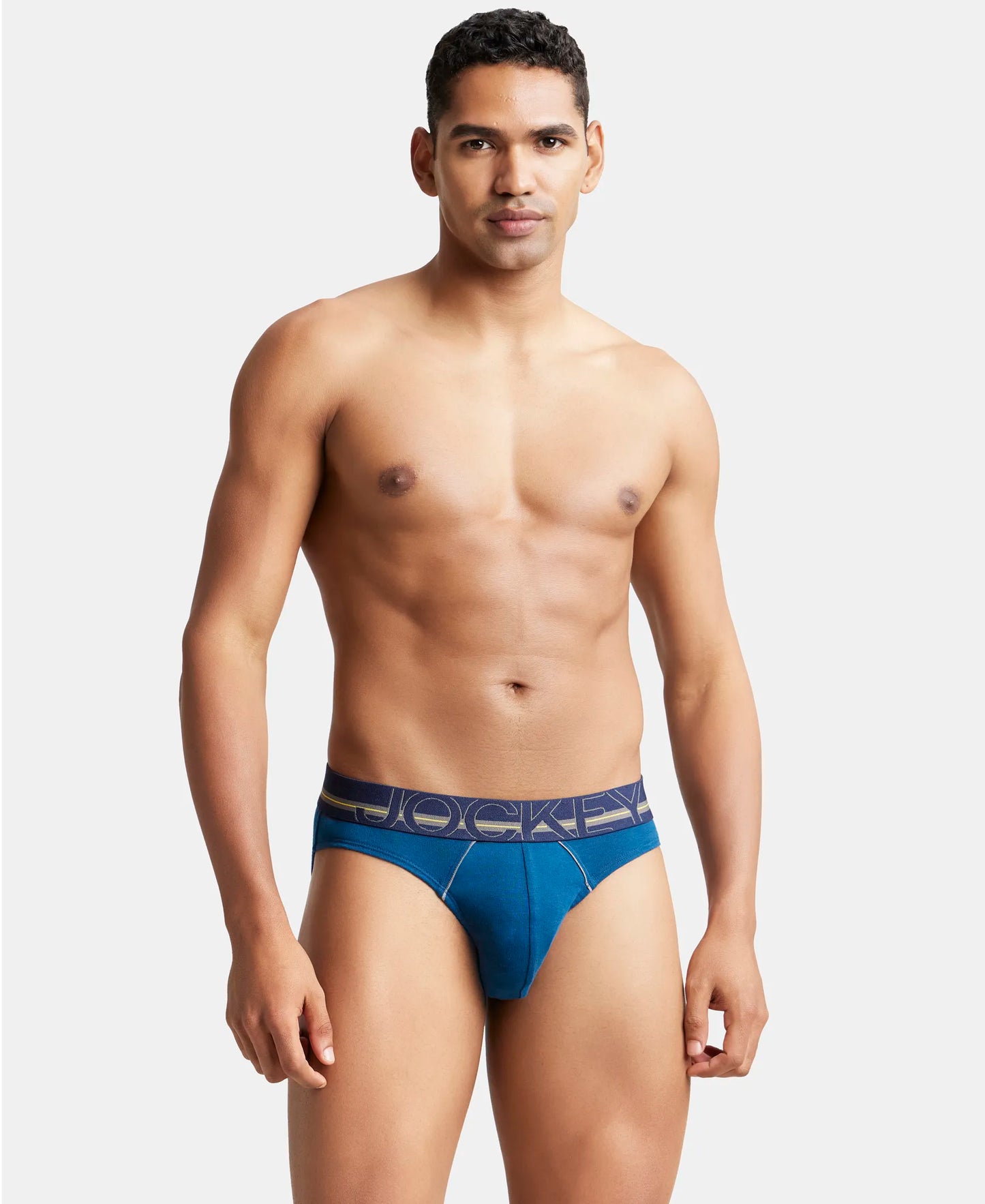 Super Combed Cotton Rib Solid Brief with Ultrasoft Waistband - Poseidon-6
