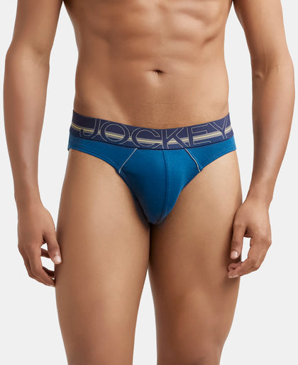 Super Combed Cotton Rib Solid Brief with Ultrasoft Waistband - Poseidon-2