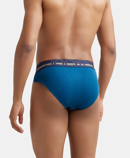 Super Combed Cotton Rib Solid Brief with Ultrasoft Waistband - Poseidon-4