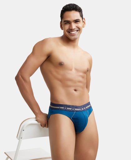 Super Combed Cotton Rib Solid Brief with Ultrasoft Waistband - Poseidon-6
