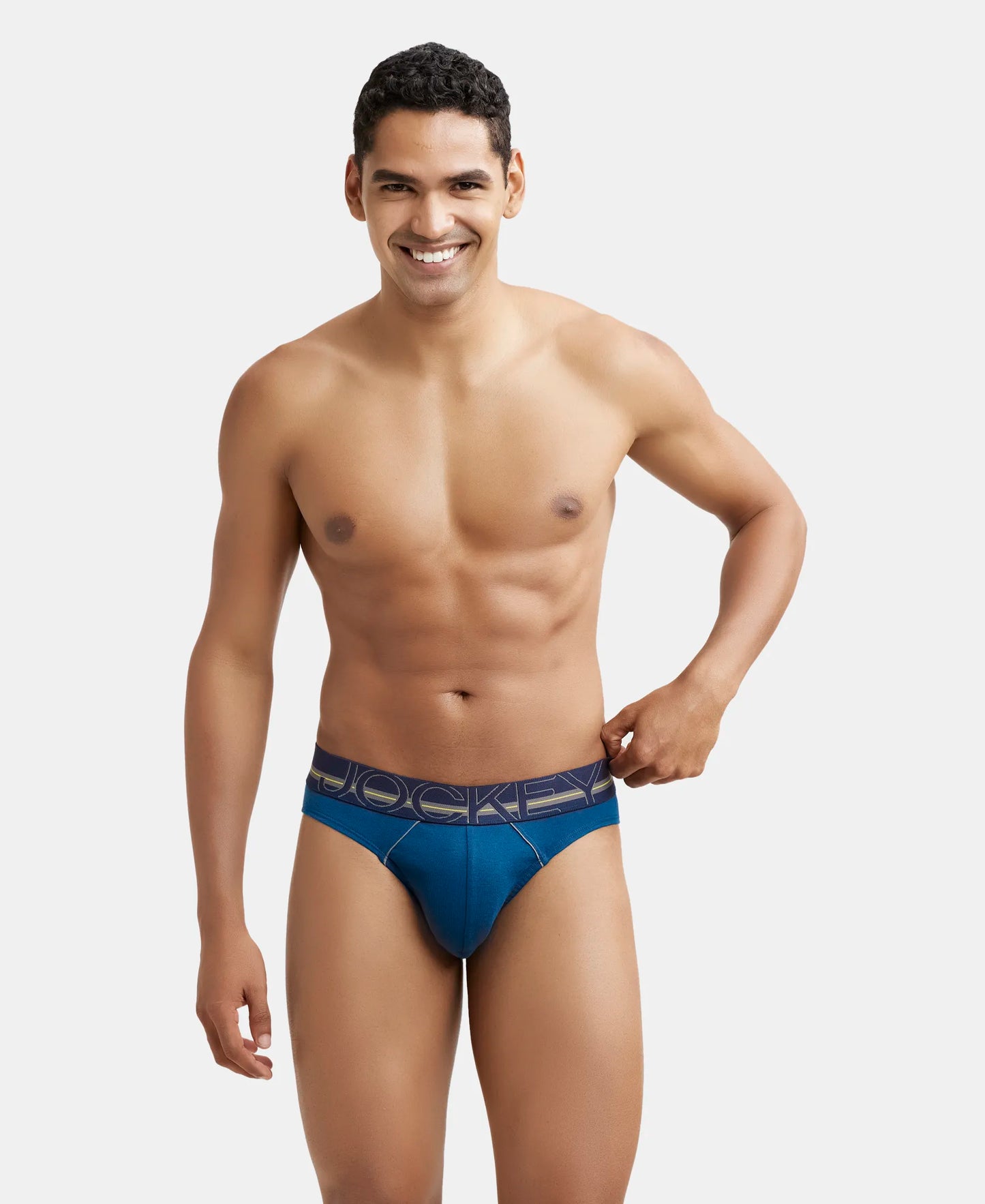 Super Combed Cotton Rib Solid Brief with Ultrasoft Waistband - Poseidon-7