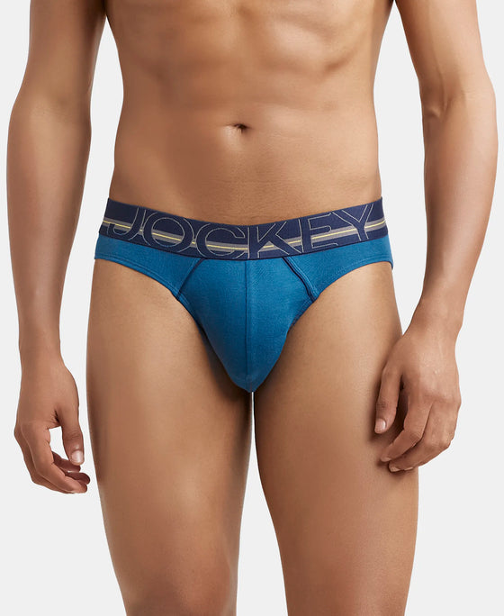 Super Combed Cotton Rib Solid Brief with Ultrasoft Waistband - Seaport Teal-2