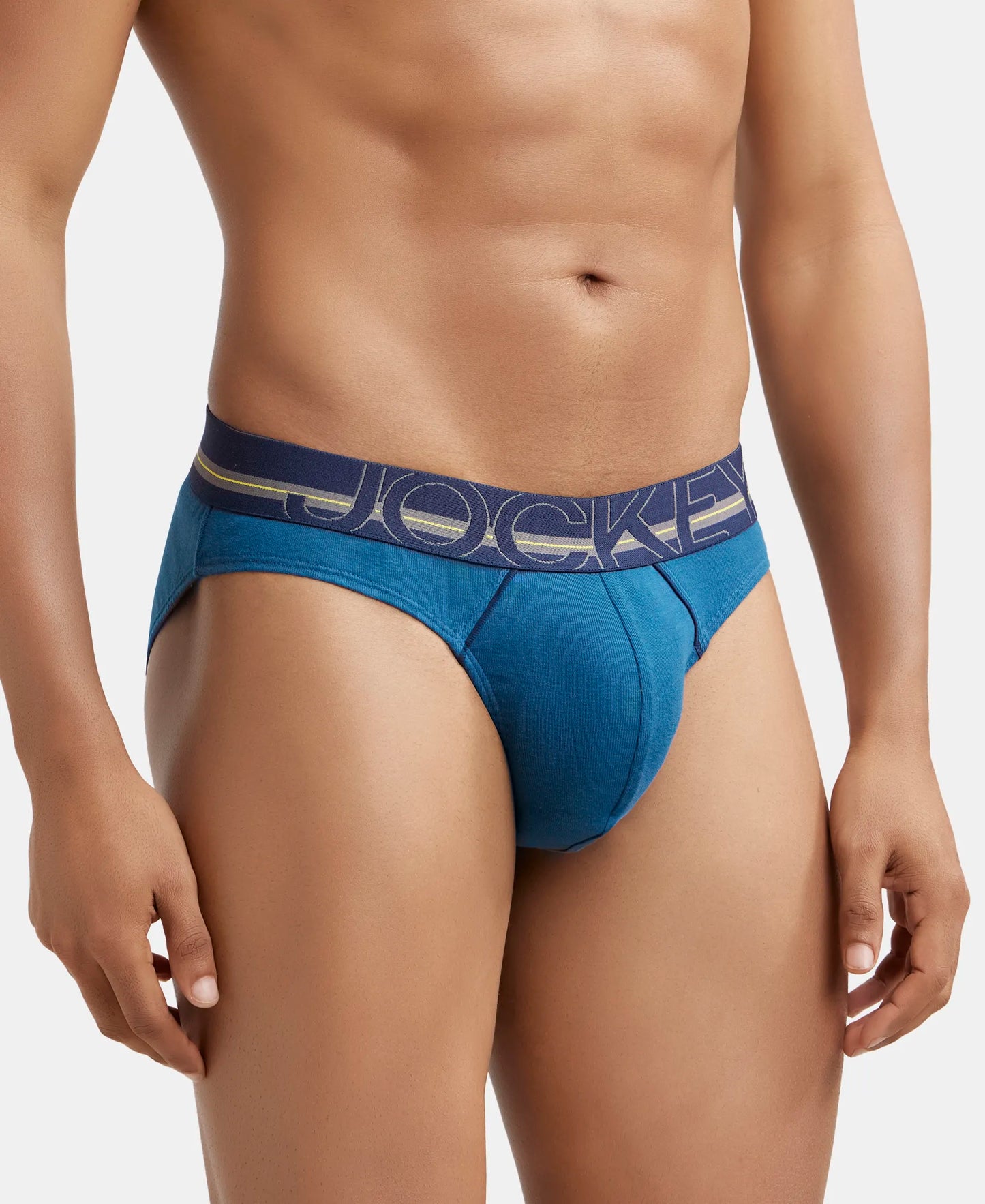 Super Combed Cotton Rib Solid Brief with Ultrasoft Waistband - Seaport Teal-3