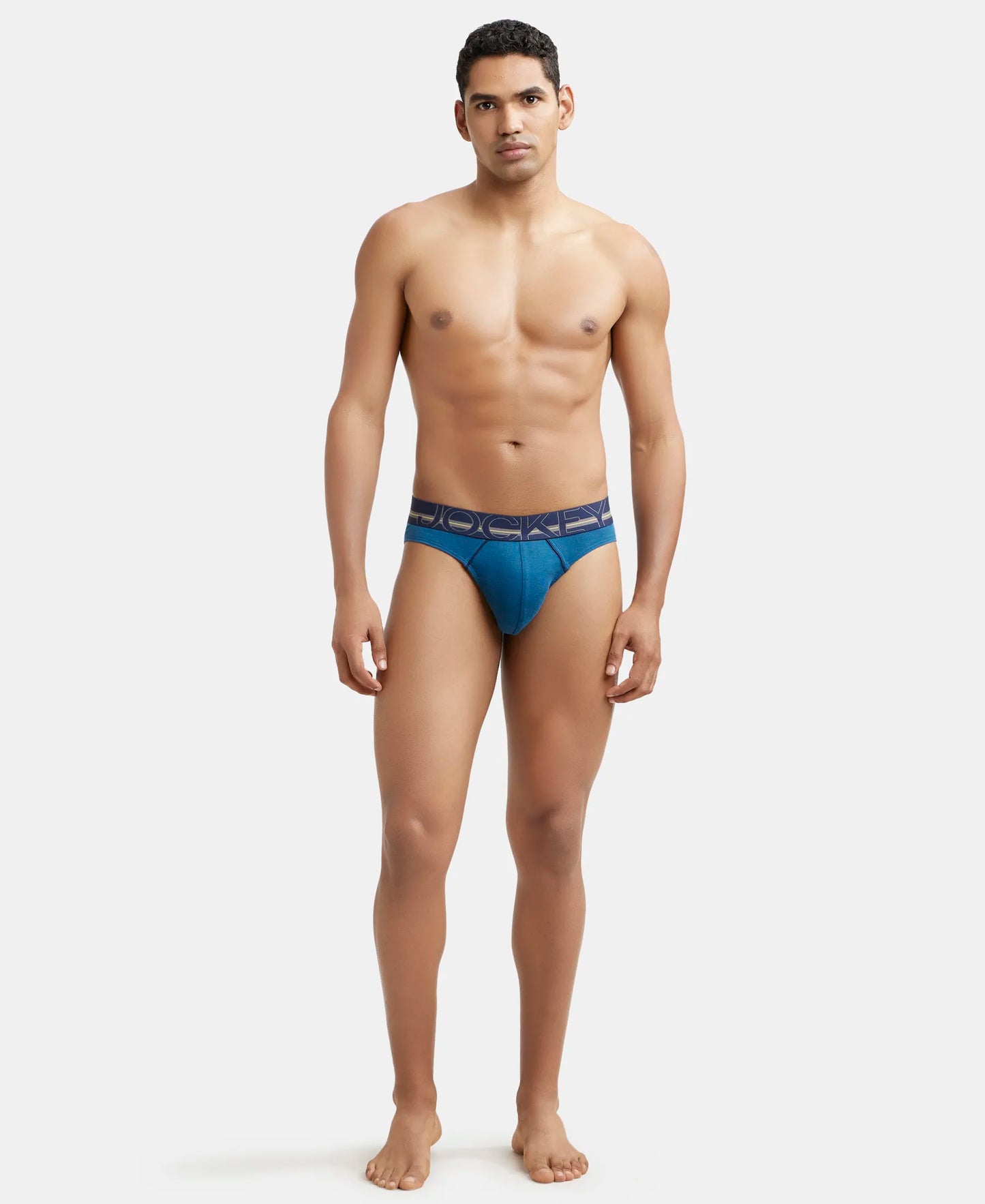 Super Combed Cotton Rib Solid Brief with Ultrasoft Waistband - Seaport Teal-5