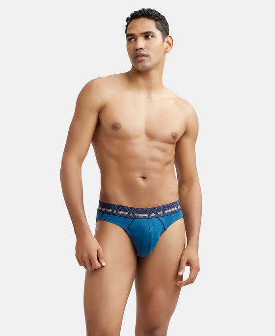 Super Combed Cotton Rib Solid Brief with Ultrasoft Waistband - Seaport Teal-7