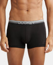 Super Combed Cotton Elastane Solid Trunk with Ultrasoft Waistband - Black-1