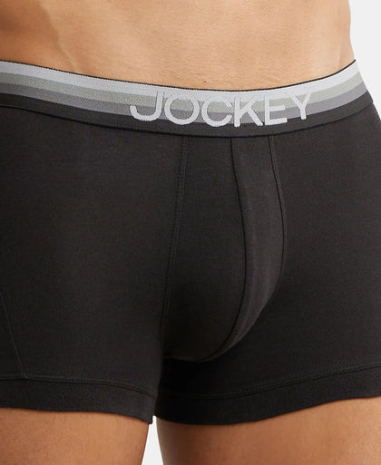 Super Combed Cotton Elastane Solid Trunk with Ultrasoft Waistband - Black-6