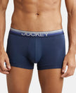 Super Combed Cotton Elastane Solid Trunk with Ultrasoft Waistband - Navy-1