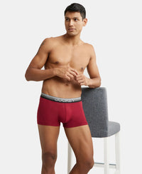 Super Combed Cotton Elastane Solid Trunk with Ultrasoft Waistband - Red Pepper-5