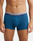 Super Combed Cotton Elastane Solid Trunk with Ultrasoft Waistband - Seaport Teal-1