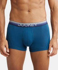 Super Combed Cotton Elastane Solid Trunk with Ultrasoft Waistband - Seaport Teal-1