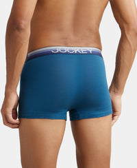 Super Combed Cotton Elastane Solid Trunk with Ultrasoft Waistband - Seaport Teal-3
