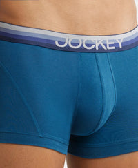 Super Combed Cotton Elastane Solid Trunk with Ultrasoft Waistband - Seaport Teal-6