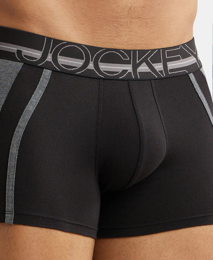 Super Combed Cotton Elastane Solid Trunk with Ultrasoft Waistband - Black-6