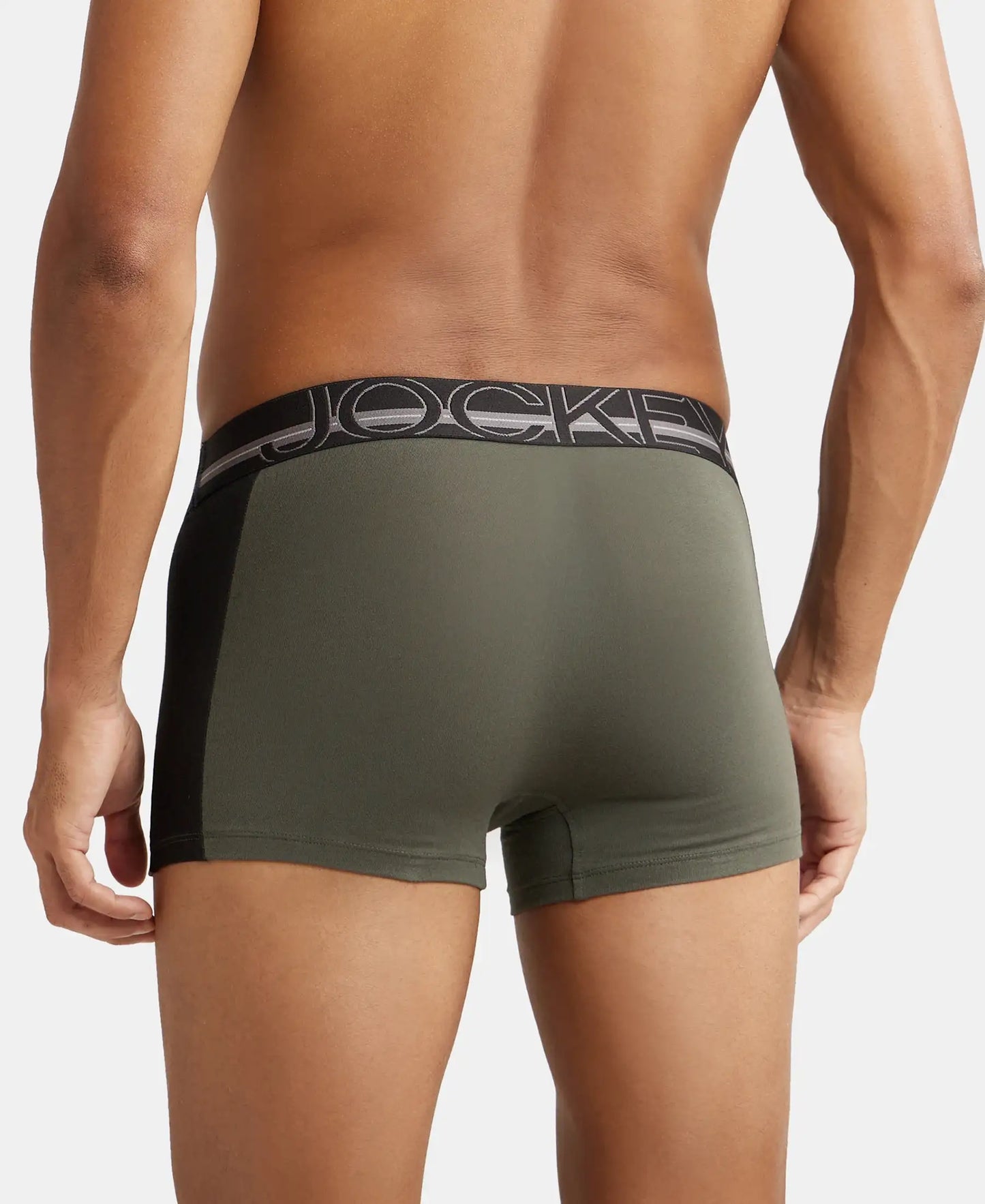 Super Combed Cotton Elastane Solid Trunk with Ultrasoft Waistband - Deep Olive-3