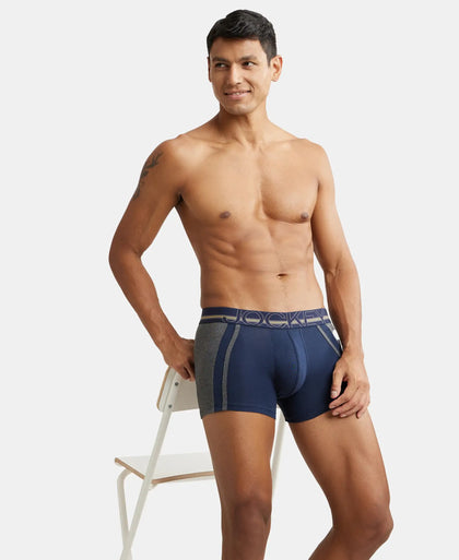 Super Combed Cotton Elastane Solid Trunk with Ultrasoft Waistband - Navy-5
