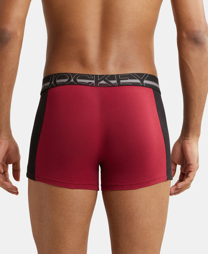 Super Combed Cotton Elastane Solid Trunk with Ultrasoft Waistband - Red Pepper-3
