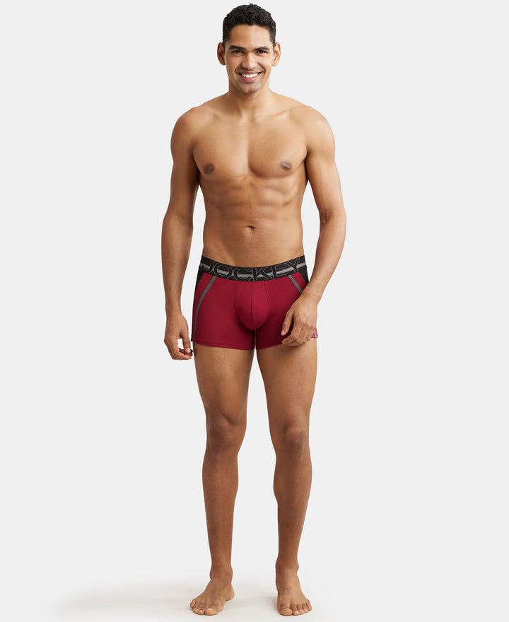 Super Combed Cotton Elastane Solid Trunk with Ultrasoft Waistband - Red Pepper-4