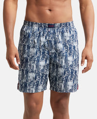 Super Combed Mercerized Cotton Woven Printed Boxer Shorts with Side Pocket - Assorted Prints-1