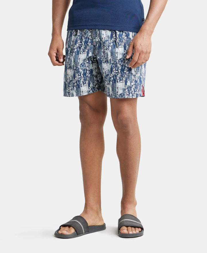 Super Combed Mercerized Cotton Woven Printed Boxer Shorts with Side Pocket - Assorted Prints-5