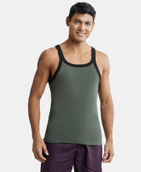 Super Combed Cotton Rib Square Neck Gym Vest - Assorted (Pack of 2)-6