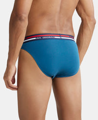 Super Combed Cotton Solid Brief with Ultrasoft Waistband - Celestial-3