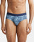 Super Combed Cotton Printed Brief with Ultrasoft Waistband - Dusk Blue-1