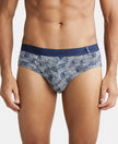 Super Combed Cotton Printed Brief with Ultrasoft Waistband - Nickle-1