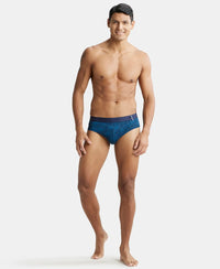 Super Combed Cotton Printed Brief with Ultrasoft Waistband - Seaport Teal-4