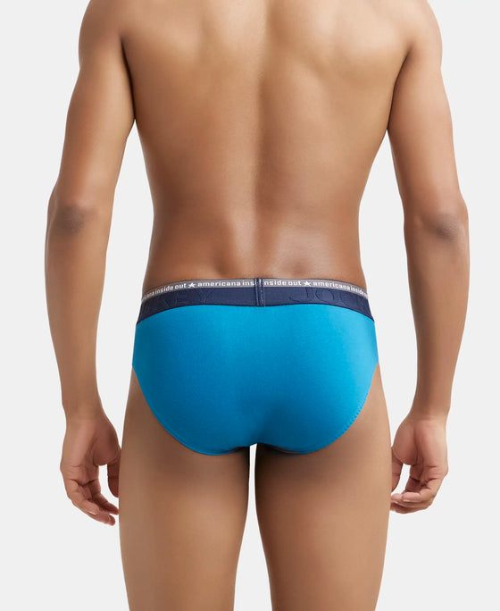 Super Combed Cotton Elastane Solid Brief with Ultrasoft Waistband - Celestial-3